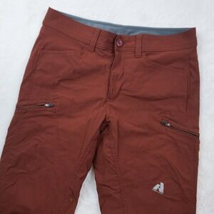 Eddie Bauer First Ascent Mens Pants 34x36 Hiking Trail Cargo Brown Fleece Lined